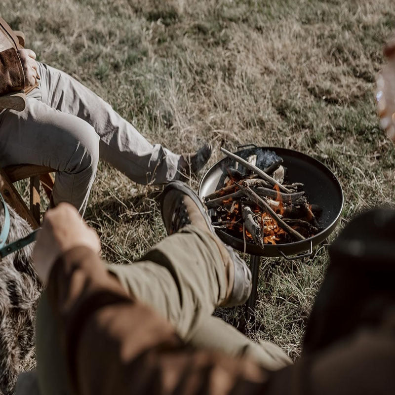 23 in Outdoor Fire Bowl Durable Alloy Steel Fire Pits for Outside Portable Handles for Backyard Porch Deck Camping