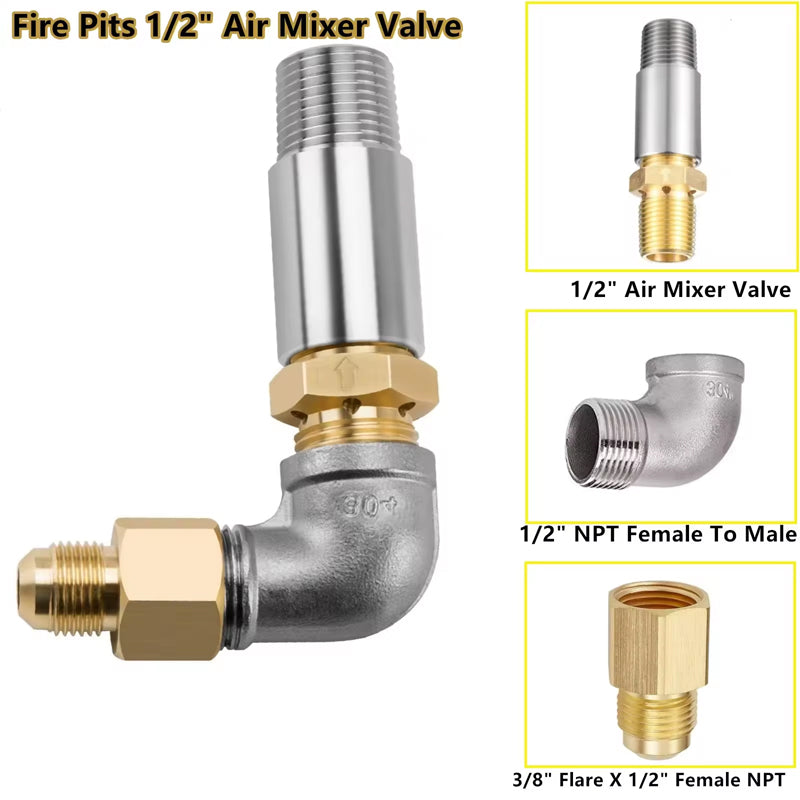 Gas Regulator Propane Gas Fire Pit Stainless Steel Burner Ring Installation Kit150 000 Btu 12 Inch Fire Pit Burner