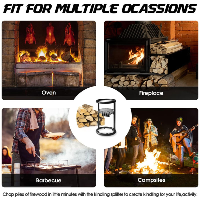 Wood Splitter, Manual Wood Splitter, Suitable For Small Wood Stoves And Fireplaces Manual Wood Splitter, Black