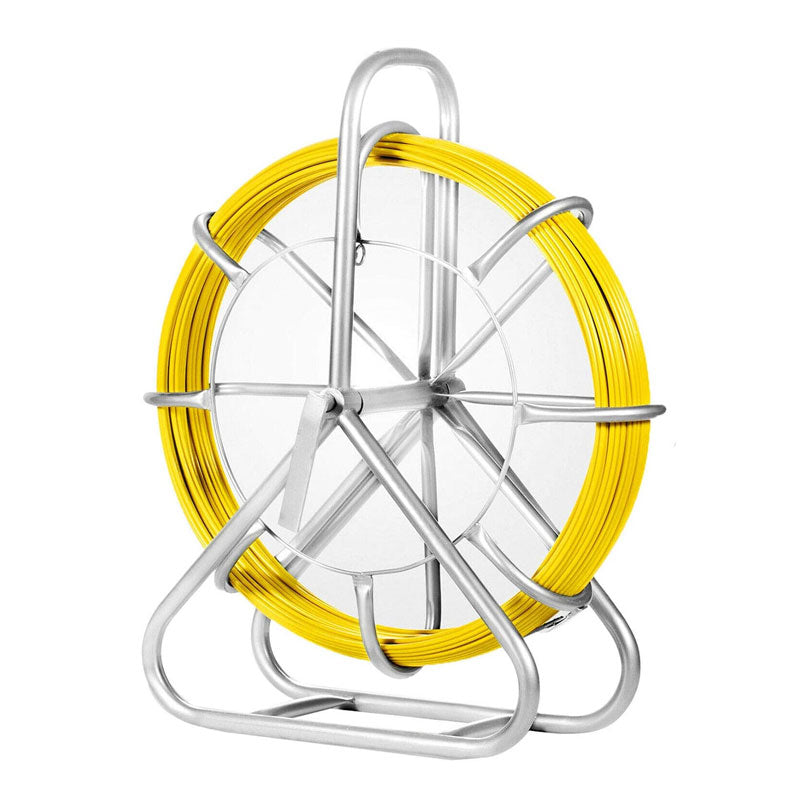 Fish Tape Fiberglass Reel Wire Cable Running Rod Pipe Dredge Fish Tape Puller 6mm, Salvage Tool For Wall And Electrical Duct