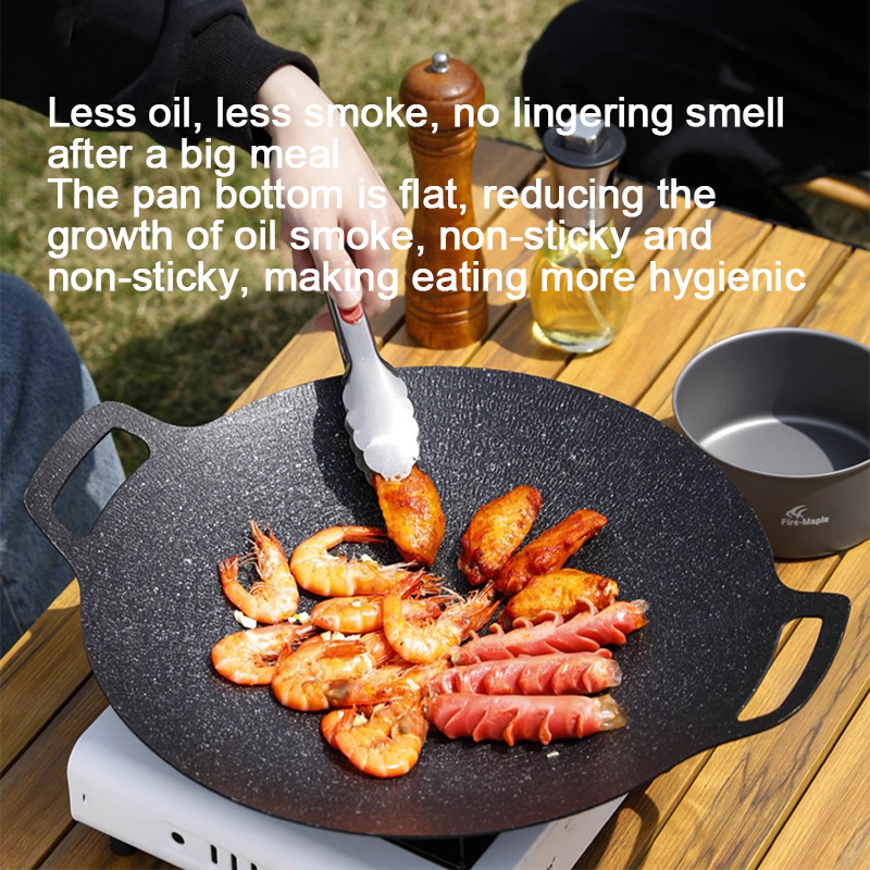 Frying Pan Outdoor Medical Stone Baking Pan Non-Stick Pan Multi-Function Gas Stove Household Steak Frying Pan Omelette Pan Artifact