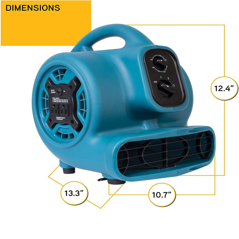 Floor Blower 1/4 HP 925 CFM Centrifugal Air Mover for Janitorial, Home, Commercial, Industrail Use
