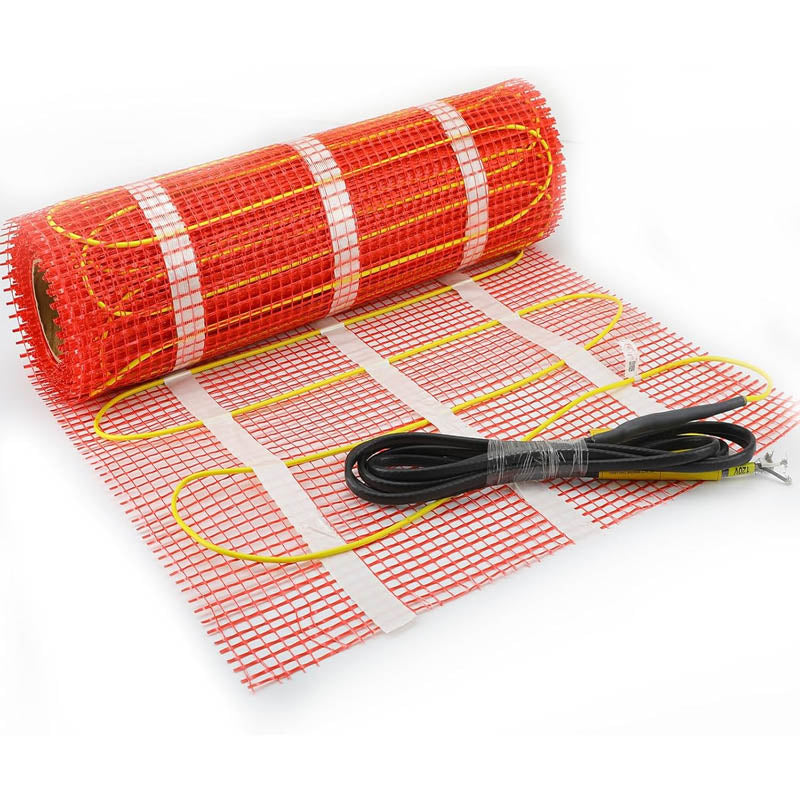 40 sqft Floor Heating Mat Electric Radiant In-Floor Heated Warm System Adhesive Back for Easy Installation on The Floo