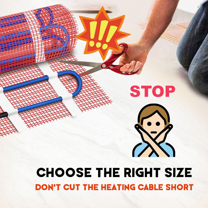 Floor Heating Mat 16 Sqft Heating Mat 180W 120V Electric Radiant Floor Heating System for Easy Installation on The Floor