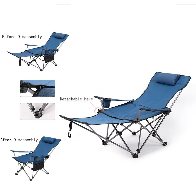Portable Net Portable Folding Camping Chair With Carrying Bag Wholesale Outdoor Beach Lounge Adjustable Zero Gravity Recliner