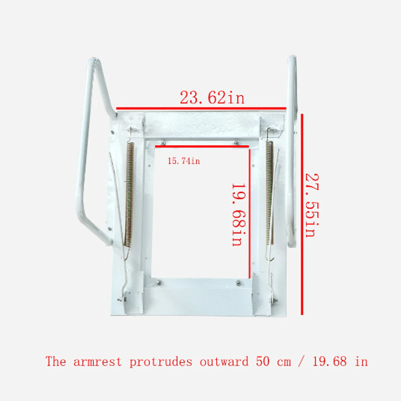 Attic Aluminum Telescopic Ladder Home Loft Step-Ladder Pull Down Folding Stairs With Handrails Height 3M 9.84ft