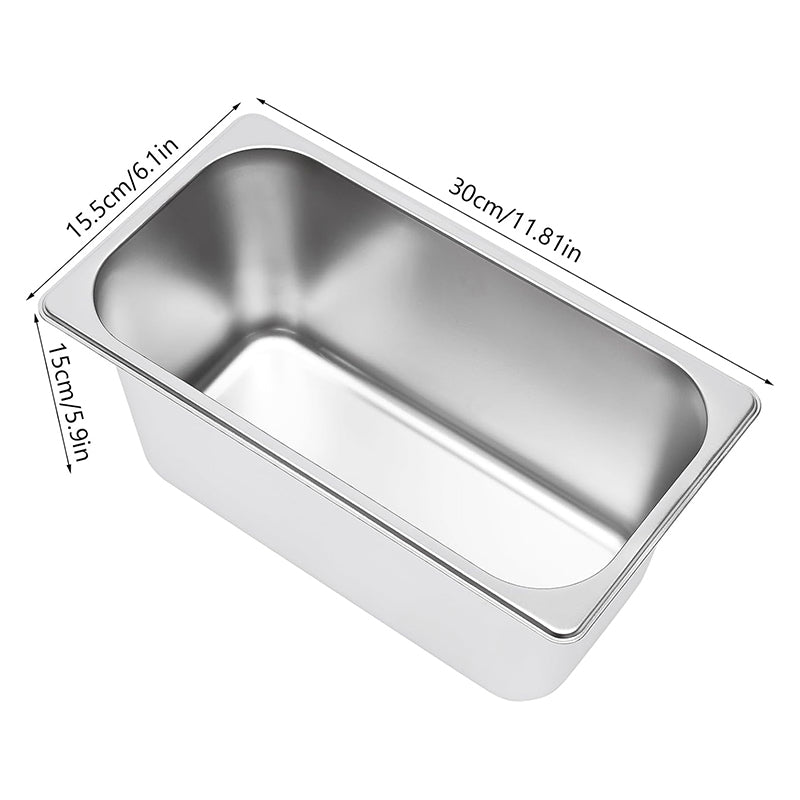 Food Warmer 4 Pan (7.4Qt+3.2Qt) Stainless Steel 850W Electric Countertop Steam Table with Automatic Temperature Control for Catering and Restaurants