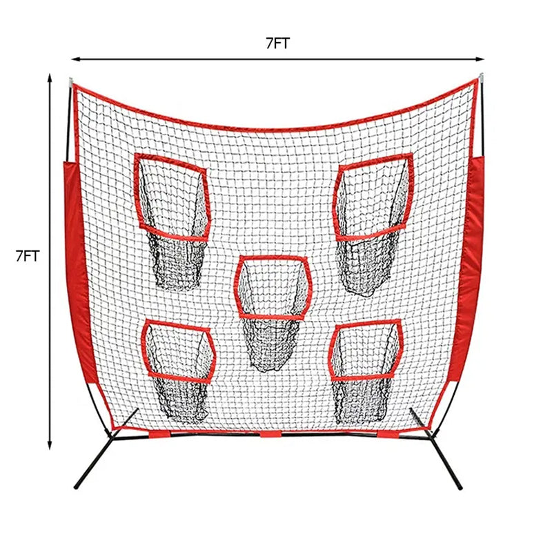 Portable 5-Hole Baseball Football Throwing Indoor And Outdoor Practice Throwing Training Net Vogue Strong And Durable