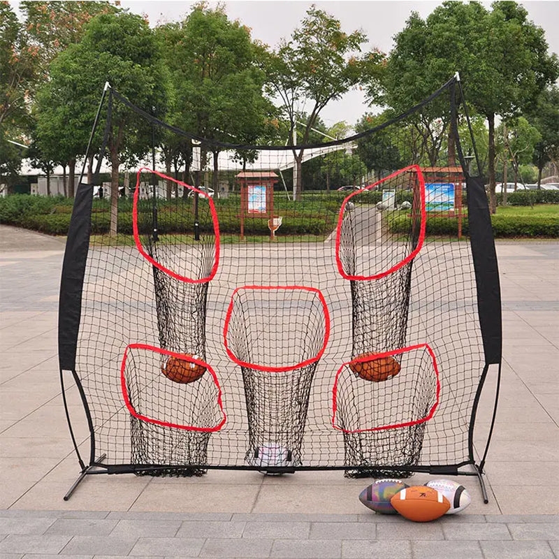 Portable 5-Hole Baseball Football Throwing Indoor And Outdoor Practice Throwing Training Net Vogue Strong And Durable