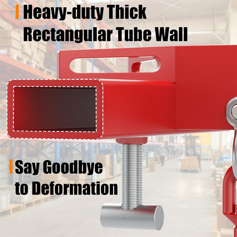 Forklift Lifting Hook With Red Powder Coating, Forklift Lift Hoist Forklift Mobile Crane With Swivel Hook, 6600 Lbs Capacity