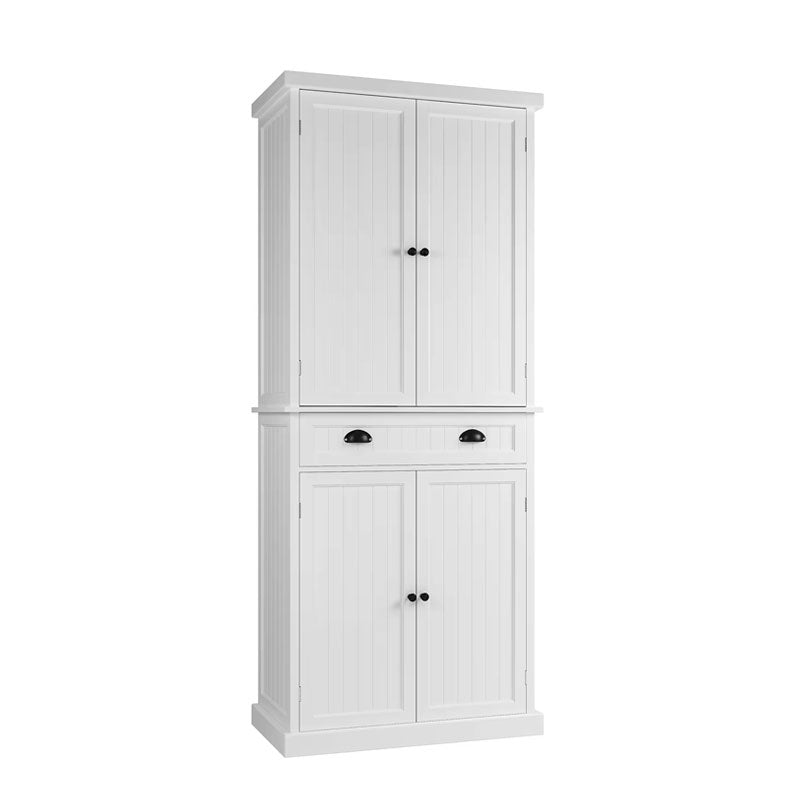 Freestanding Cabinets, White Large Capacity Wooden Storage Kitchen Pantry Cabinets, Pantry Closets