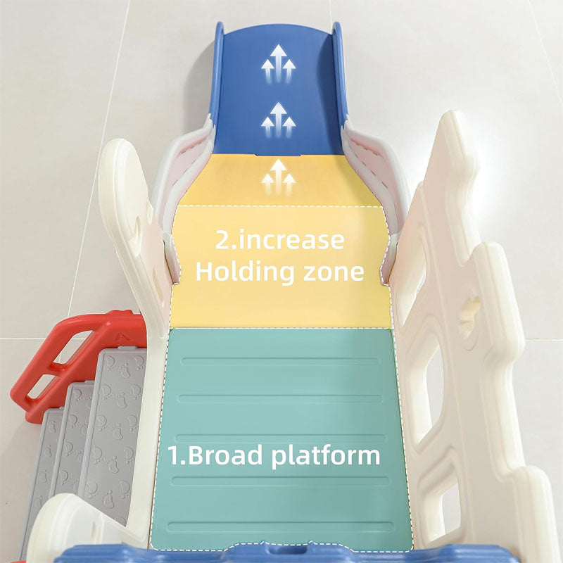 Freestanding Slides 5 in 1 Toddler Slide for Toddlers Age 1-3 featuring a climber extra-long slide detachable basketball hoop basketball storage house and telescope toy