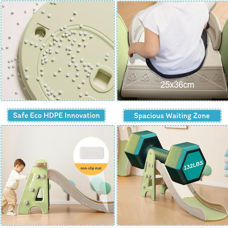 Freestanding Slides 3 in 1 Toddler Slide Folding Slide for Toddlers with Basketball Hoops and Ball