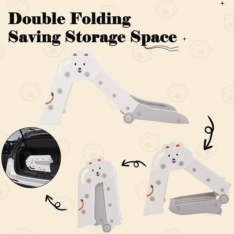 Freestanding Slides for Indoor Outdoor Toddlers Age 1-12 Baby Slide Climber Folding Playset