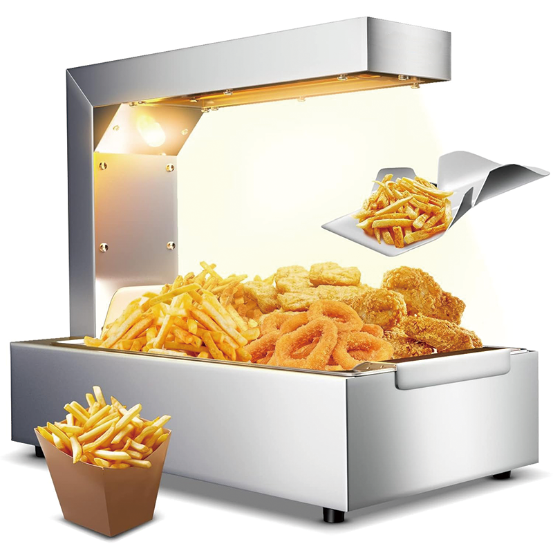 French Fry Food Warmer, 600W Free-Standing Warming Dump Station Countertop Fries Food Warmer for Chips Churros Buffet Kitchen Restaurants