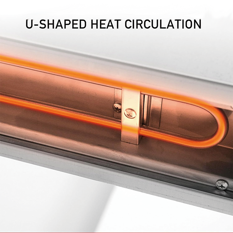 French Fry Warmer, 1000W Fry Heat Lamp with Removable Drain Tray, Free-Standing Warming Dump Heat Light