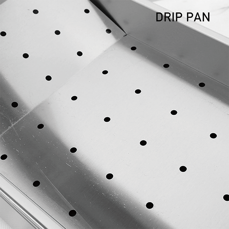 French Fry Warmer, 1000W Fry Heat Lamp with Removable Drain Tray, Free-Standing Warming Dump Heat Light