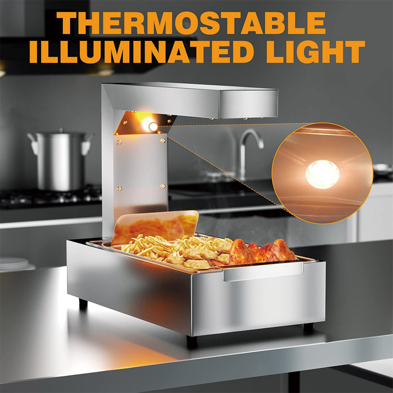 French Fry Food Warmer, 600W Free-Standing Warming Dump Station Countertop Fries Food Warmer for Chips Churros Buffet Kitchen Restaurants