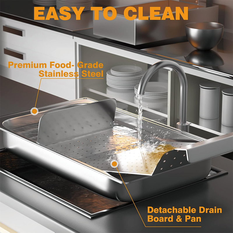 French Fry Food Warmer, 600W Free-Standing Warming Dump Station Countertop Fries Food Warmer for Chips Churros Buffet Kitchen Restaurants