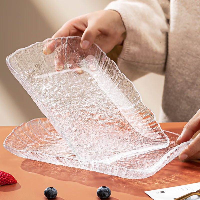 Glacier Pattern Fruit Plate Fruit Plate Living Room Home Club Modern Internet Celebrity Creative Dessert Table Decoration