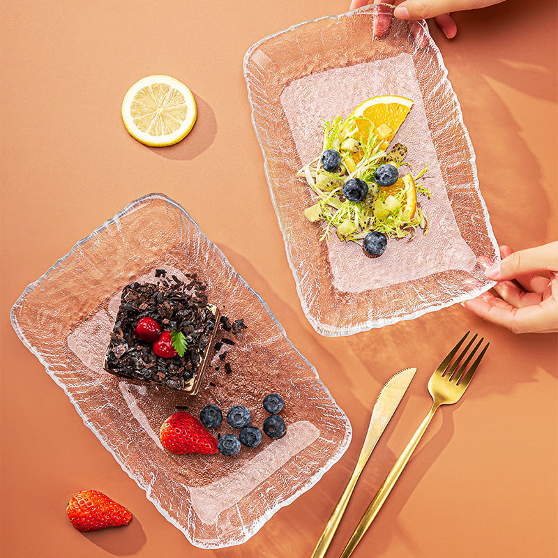 Glacier Pattern Fruit Plate Fruit Plate Living Room Home Club Modern Internet Celebrity Creative Dessert Table Decoration