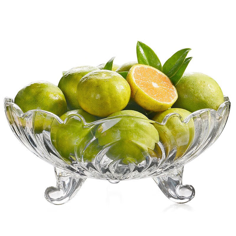 Fruit Bucket Glass Fruit Plate European Style Simple Living Room Tea Wedding Festival Dried Fruit Snack Salad Home Color Box