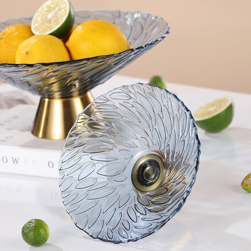 Light Luxury Style Fruit Plate Living Room Home Coffee Table Tray High-End Atmosphere Candy Snacks Ornaments