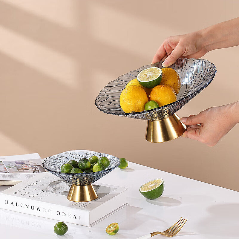 Light Luxury Style Fruit Plate Living Room Home Coffee Table Tray High-End Atmosphere Candy Snacks Ornaments