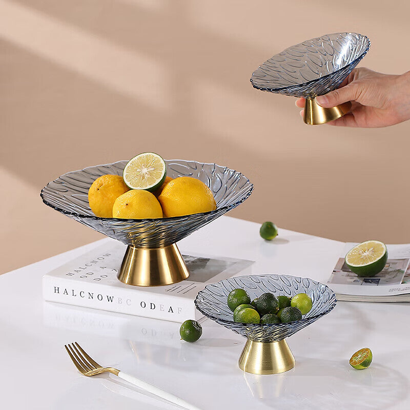 Light Luxury Style Fruit Plate Living Room Home Coffee Table Tray High-End Atmosphere Candy Snacks Ornaments