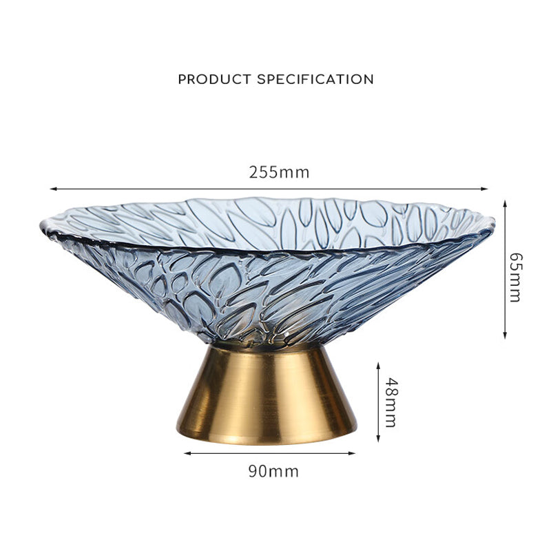 Light Luxury Style Fruit Plate Living Room Home Coffee Table Tray High-End Atmosphere Candy Snacks Ornaments