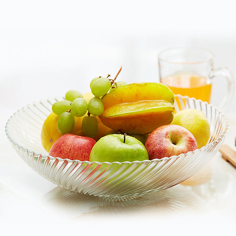 Four Fruit Trays, Light Luxury Dried Fruit And Melon Seed Trays, Modern Glass Candy Basins, And Crystal Snack Fruit Baskets For Living Rooms