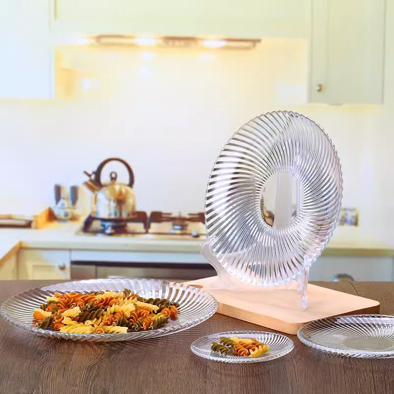 Four Fruit Trays, Light Luxury Dried Fruit And Melon Seed Trays, Modern Glass Candy Basins, And Crystal Snack Fruit Baskets For Living Rooms