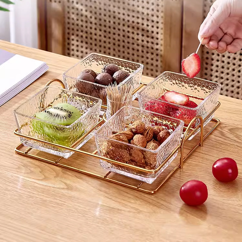 Fruit Plate Home Living Room Fruit Plate Coffee Table Dried Fruit Plate Dried Fruit Box High-End Light Luxury Dried Fruit Storage Box