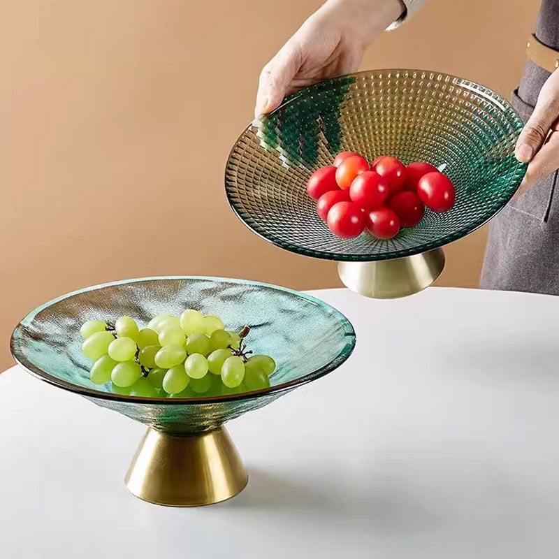 Glass Fruit Plate, Living Room, Coffee Table, Melon Seed Plate, Snack Plate, Glass Bowl, Dried Fruit Plate Ornaments