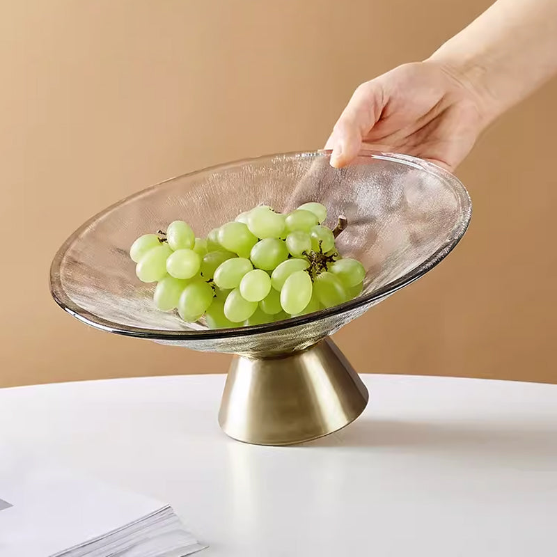 Glass Fruit Plate, Living Room, Coffee Table, Melon Seed Plate, Snack Plate, Glass Bowl, Dried Fruit Plate Ornaments