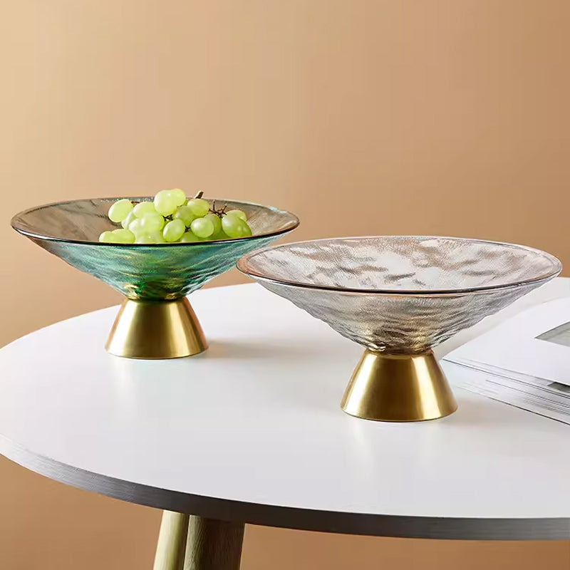 Glass Fruit Plate, Living Room, Coffee Table, Melon Seed Plate, Snack Plate, Glass Bowl, Dried Fruit Plate Ornaments