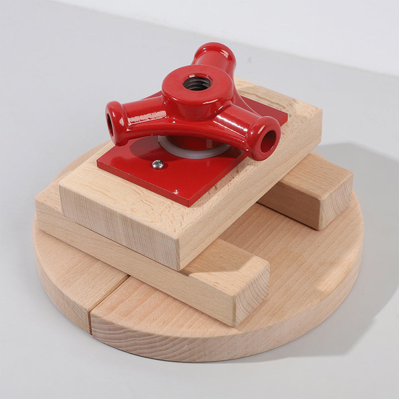 18 Liters 4.75 Gallon Household Small Fruit Wine Grape Press Manual Juice Crusher Solid Wood Basket Heavy Duty Cider Making Juicer