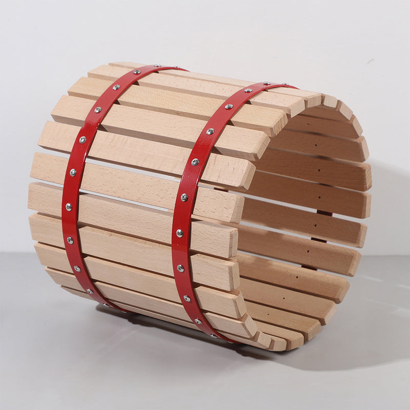 18 Liters 4.75 Gallon Household Small Fruit Wine Grape Press Manual Juice Crusher Solid Wood Basket Heavy Duty Cider Making Juicer