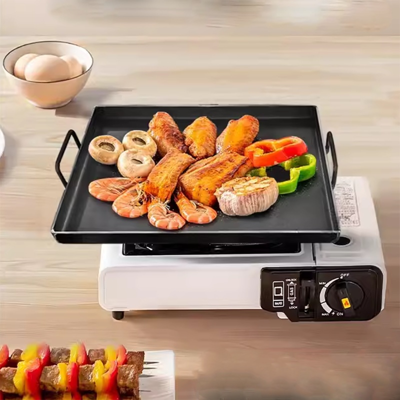 Fried Baking Pan 50*30cm Iron Plate Household Grilled Sausage Starch Sausage Special Pot Grilled Sausage Machine Stall Commercial Grilled Meat Grilled Squid Grill