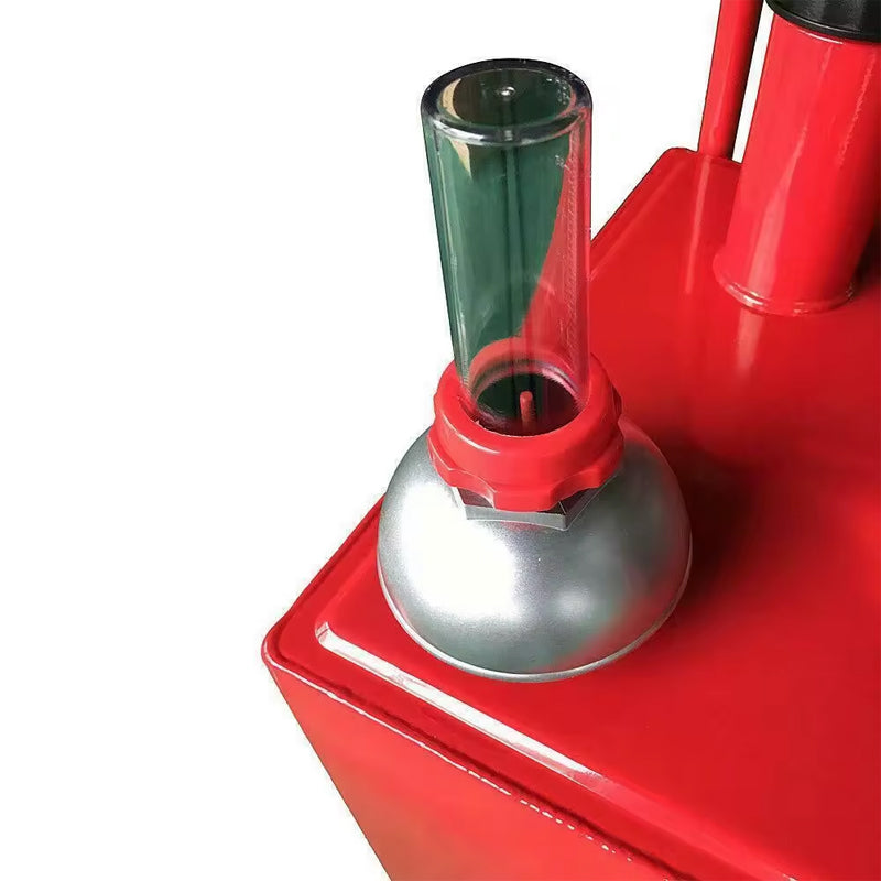 Red Portable Fuel Transfer Gas Can Caddy Storage 30 Gallon Gasoline Tank With Wheels