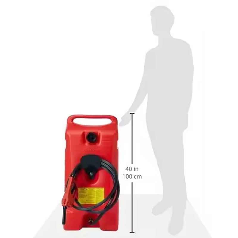 14 Gallon Portable Fuel Caddy Tank on Wheels Storage Gasoline Fluid Diesel with Pump