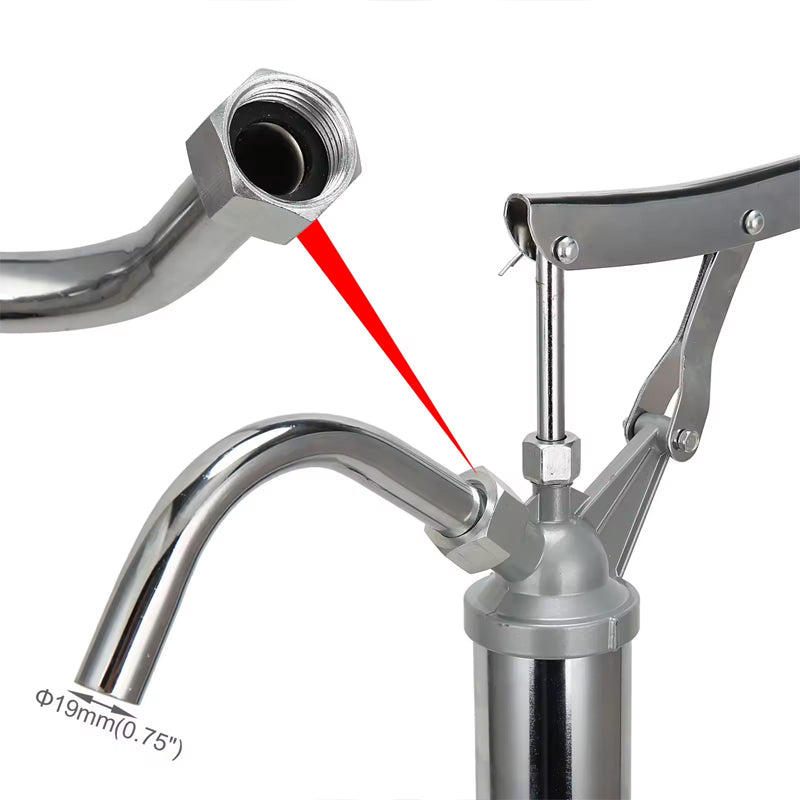 Lever Action Barrel Pump Transfer Fuel Diesel Manual Piston Drum Pump With Plunger Tube 55 Gallon Drum Tank