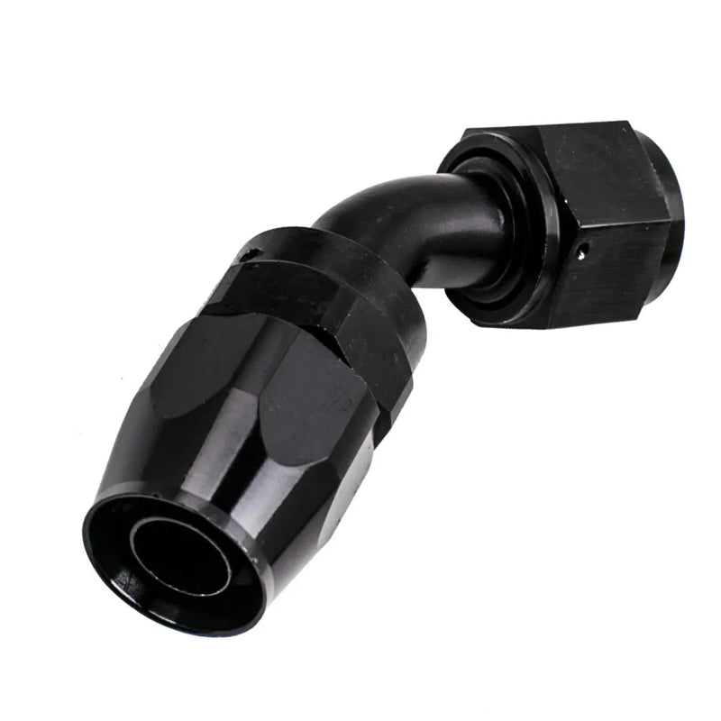 Automotive Oil Cooled Connector Set 10An An10 12Ft Nylon Braided Fuel Hose Line + Black Swivel Fitting Hose End Kits