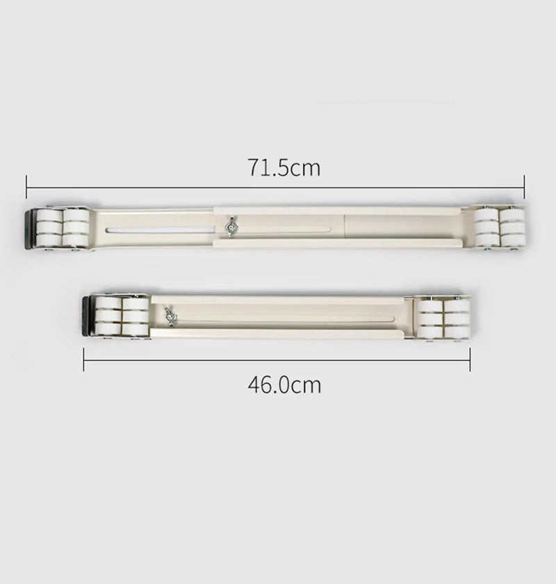 2Pcs Adjustable Base Adjustable Furniture 660 Lbs Total Load Dolly Mobile Rollers For Furniture