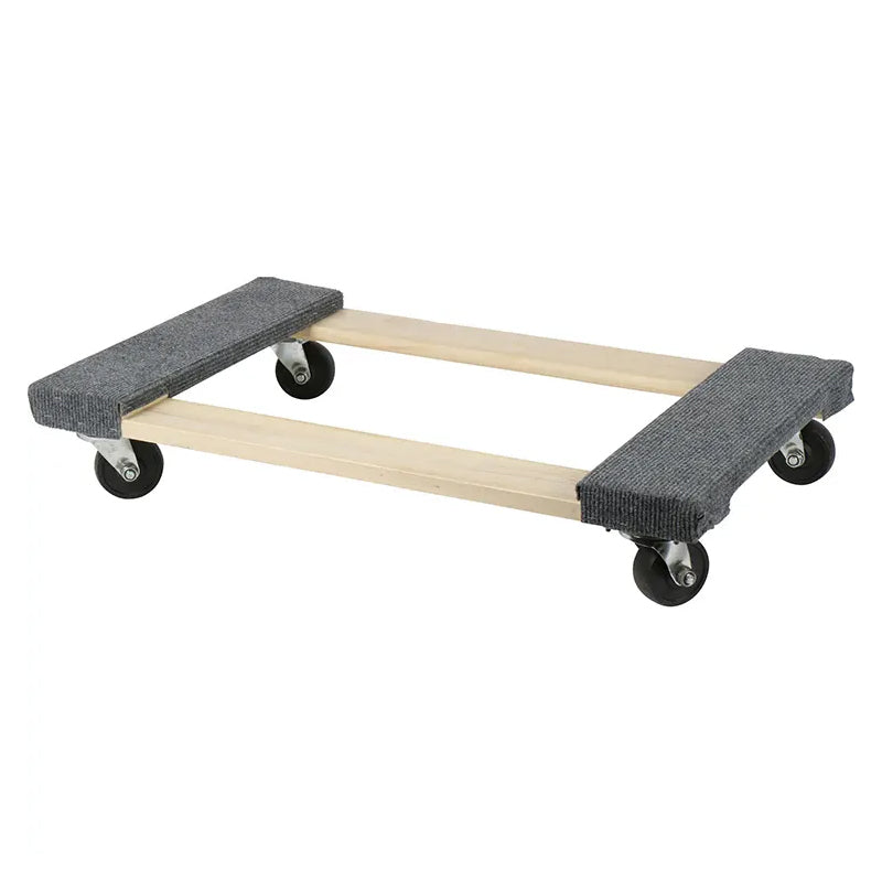 18" x 30" Furniture & Appliance Carpeted Wooden Moving Dolly Platform Moving Dolly For Moving Furniture And Equipment