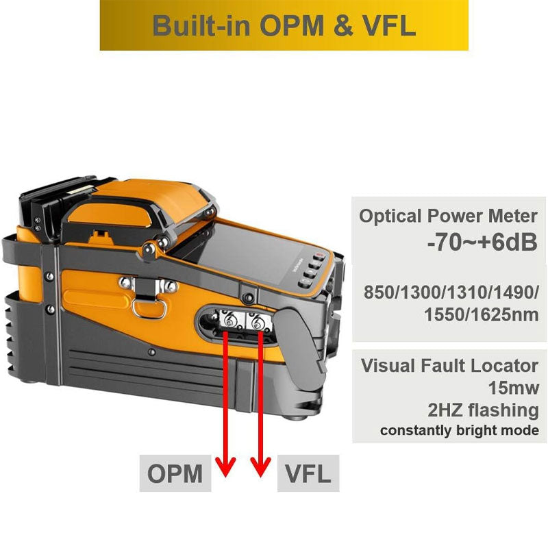 Fusion Splicer AI-9 Toolbox Kit With Auto Focus And 6 Motors For Trunk Line Construction, AI-9 Fusion Splicer Fiber Optic