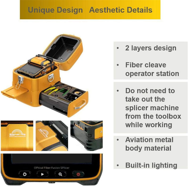 Fusion Splicer AI-9 Toolbox Kit With Auto Focus And 6 Motors For Trunk Line Construction, AI-9 Fusion Splicer Fiber Optic