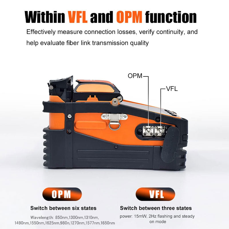 AI-9 Fusion Splicer Six Motor Core Alignment Fiber Optic Fusion Splicer Automatic FTTH fiber Optic Welding And Splicing