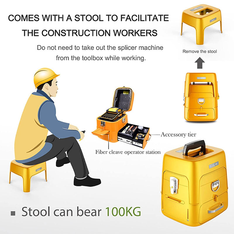 AI-9 Fusion Splicer Six Motor Core Alignment Fiber Optic Fusion Splicer Automatic FTTH fiber Optic Welding And Splicing