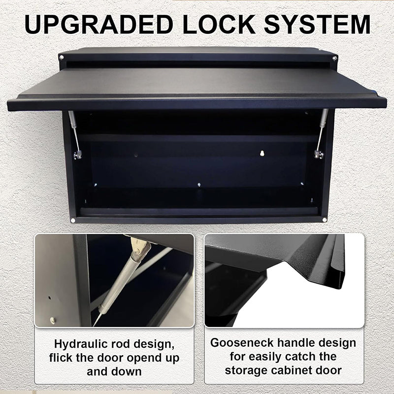 Wall Mount Garage Cabinet with Adjustable Shelf & Flip Up Open Door Metal Storage Cabinet for Garage Kitchen Office